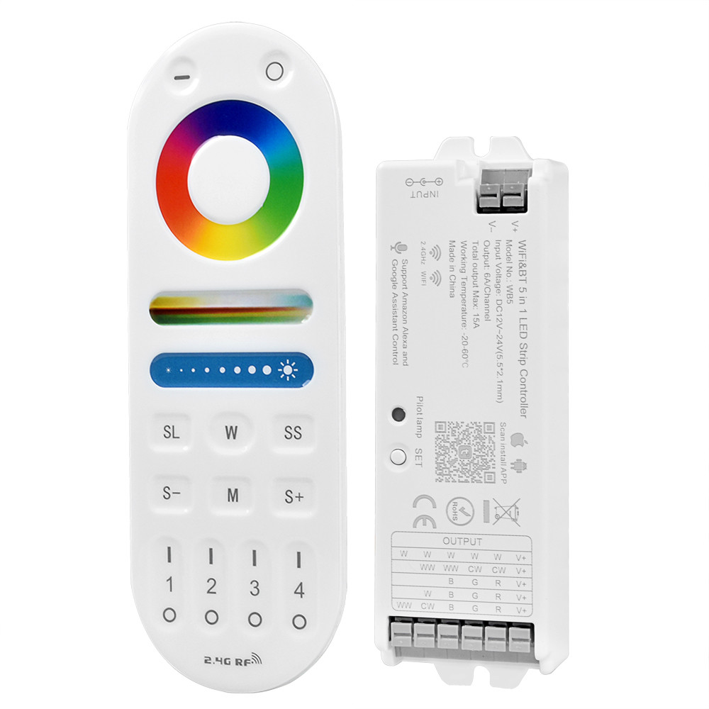 WB5 WIFI & Bluetooth 5in1 Tuya LED Controller WB5 WIFI & Bluetooth 5in1 Tuya LED Controller